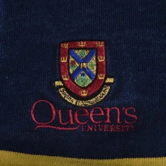 Barbarian Queens University Striped Rugby  Shirt Long Sleeve Polo Size XS - Picture 10 of 10
